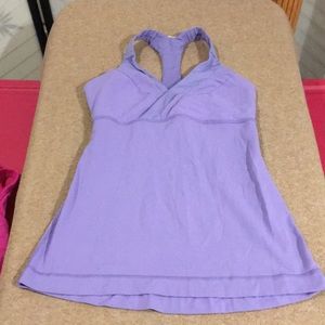 Purple Lululemon sports bra tank size 4